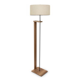 Opviq Lámpara de Pie AYD-2825 Beige y Madera